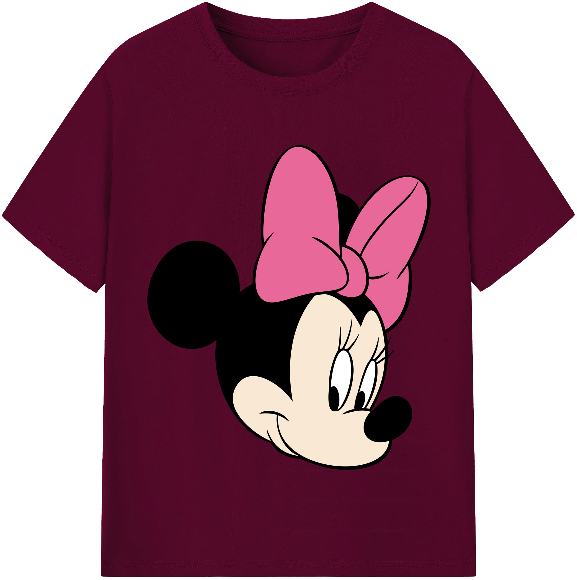 （画像用） ミッキーマウス Mickey Mouse レディースカジュアルプリントTシャツ（綿100％）